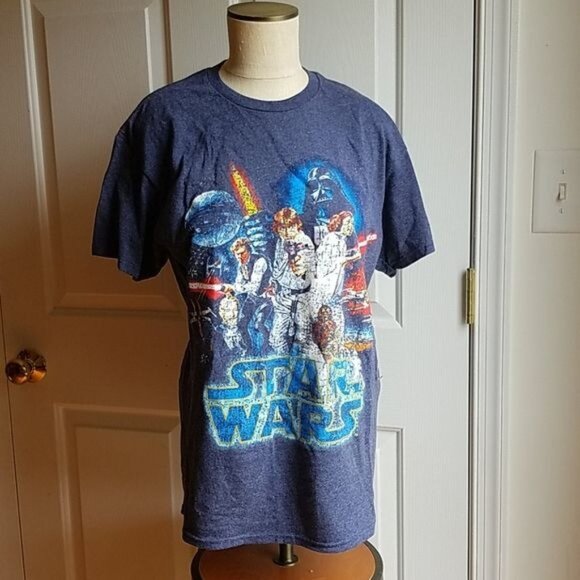Star Wars T Shirt Tee Luke Leia Han Darth Vader New Hope Episode IV Men's SMALL - Picture 8 of 8